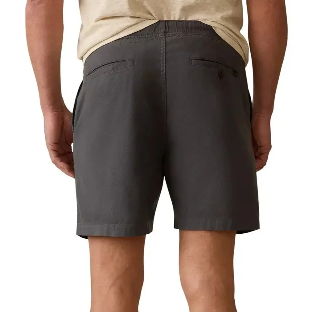 Faherty Men's Essential Drawstring Shorts Graphite Tide Size XL Oraganic Cotton